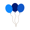 Ballon 10ans bleu